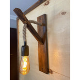 Lampa de perete Ahsap 18, nuc, 100% pin, categoria A+, 23x9x45 cm