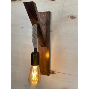 Lampa de perete Ahsap 18, nuc, 100% pin, categoria A+, 23x9x45 cm