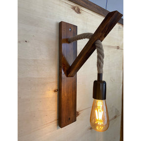 Lampa de perete Ahsap 18, nuc, 100% pin, categoria A+, 23x9x45 cm