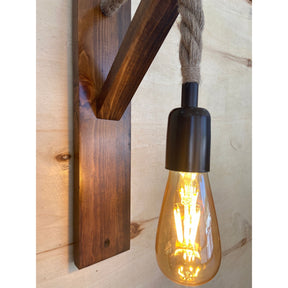 Lampa de perete Ahsap 18, nuc, 100% pin, categoria A+, 23x9x45 cm