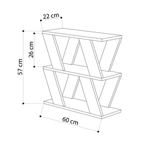 Masuta Lazena, gri antracit, PAL, 60x22x57 cm