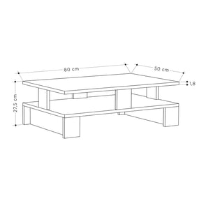 Masuta cafea Manus, gri, PAL, 80x50x27 cm