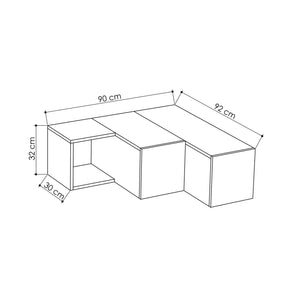 Comoda TV Compact-Anthracite, gri, PAL melaminat, 90x32x92 cm