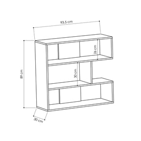 Biblioteca Molly N.1, alb, PAL, 93x30x89 cm