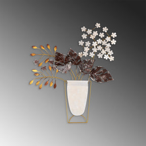 Accesoriu decorativ Flowers, auriu, metal, 47x55 cm