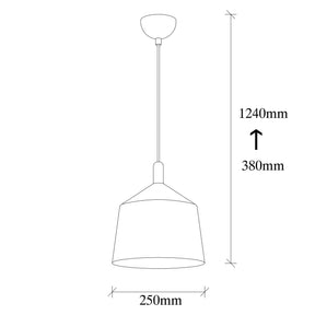 Lustra Saglam-3725, alb/auriu, metal, 25x124 cm