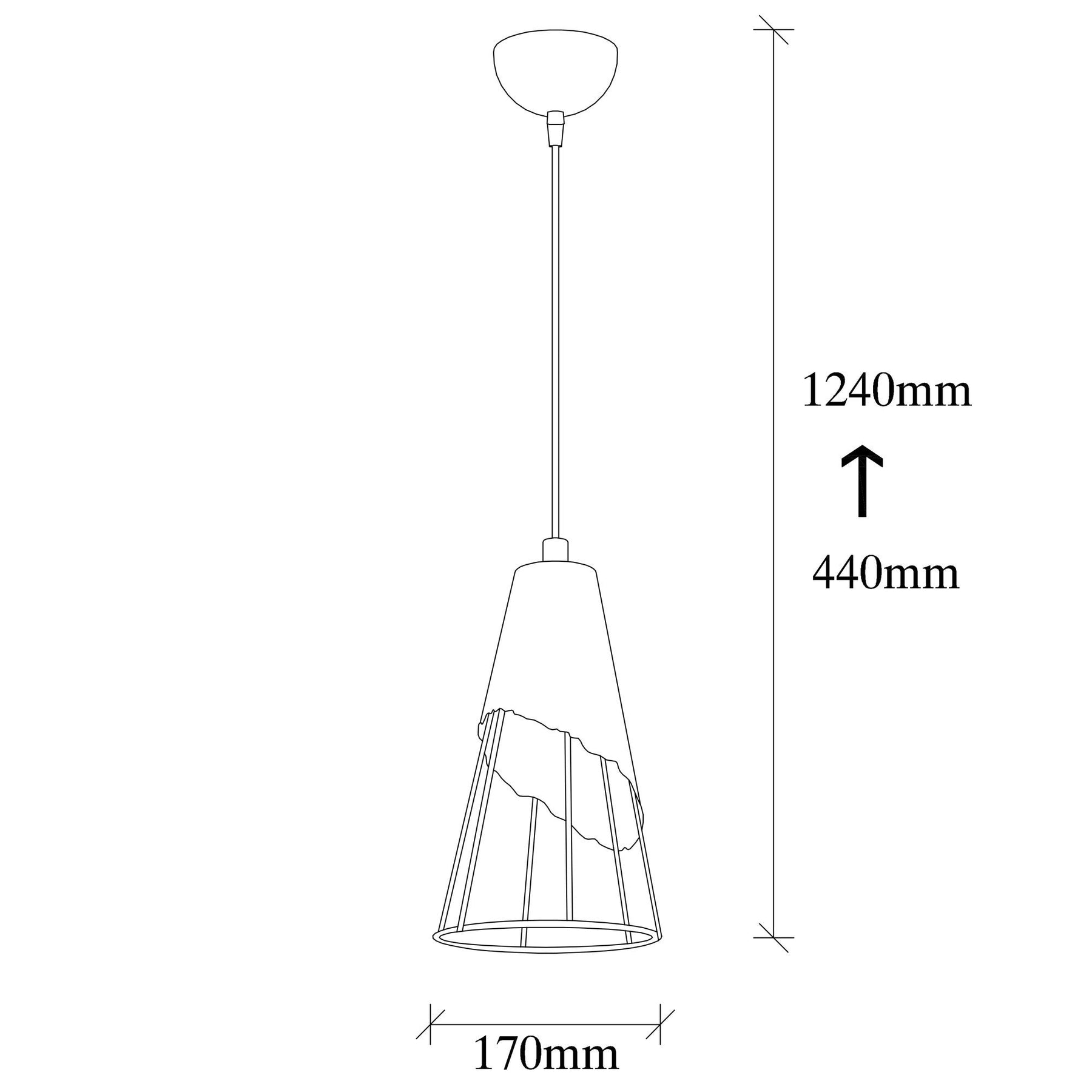 Lustra Sivani Tel-MR-828, negru, metal, 17x124 cm