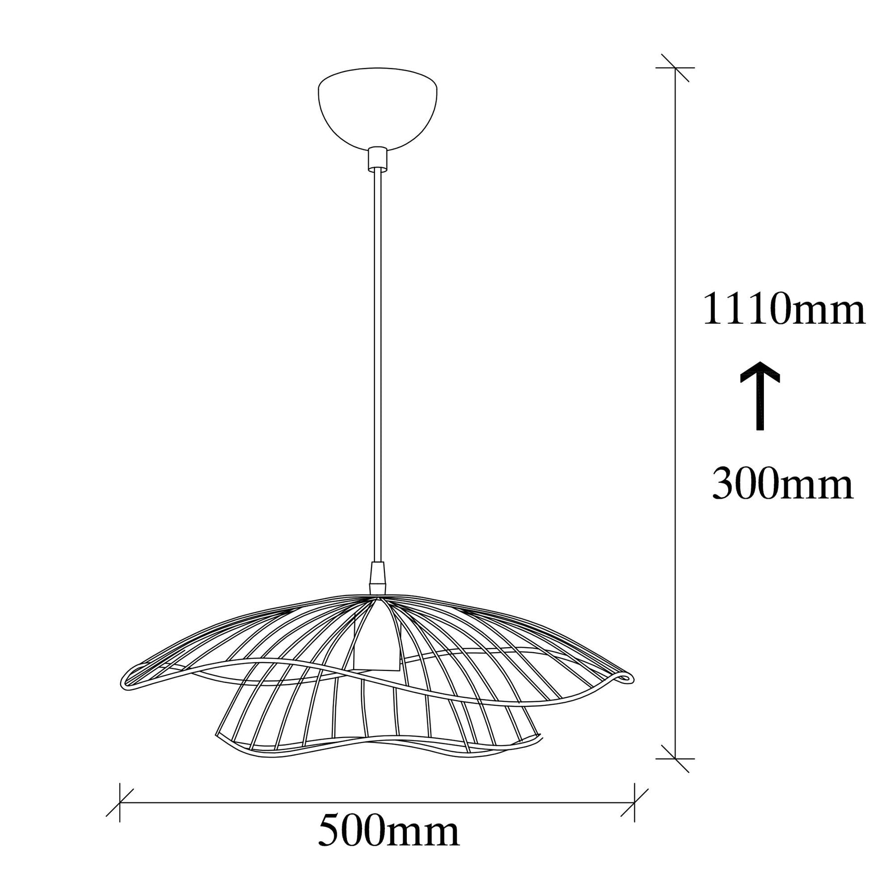 Lustra Tel, 6501, cadru metalic, auriu-roze, 50x111 cm