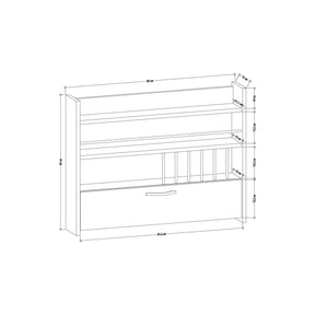 Raft bucatarie Knott, alb, PAL melaminat, 85x15x65 cm