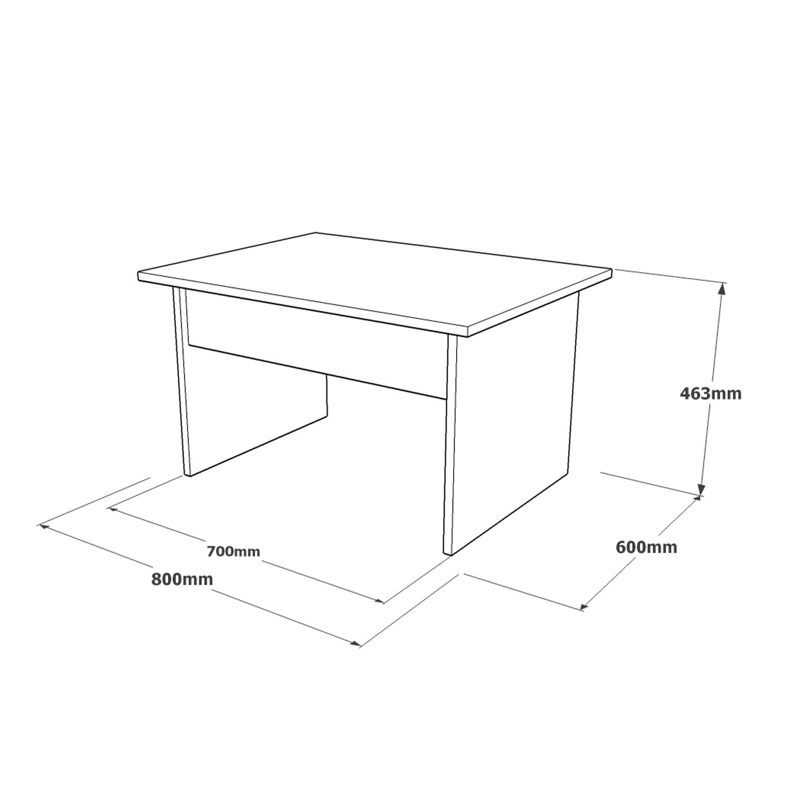 Masuta de cafea VS2 - CGA, gri/nuc, PAL melaminat, 80x60x46 cm