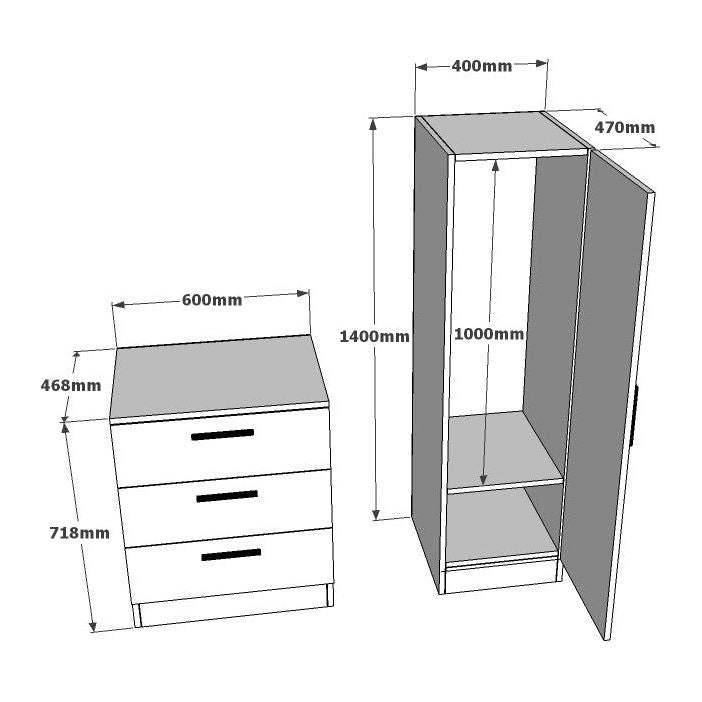 Dulap CC6-W, alb, PAL, 100x47x140 cm