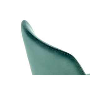 Scaun K460, cadru din otel cromat auriu, tapitat cu stofa catifelata verde, 49x54x84x46 cm